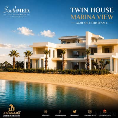 Twin villa for sale with convenient installments over 12 years in SouthMED Egypt