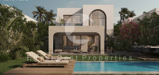 **Ready to Move In with 44% Cash Discount – Ultra Super Lux Finished Villa for Sale with Lagoon View in The Med, Ras El Hekma, North Coast**