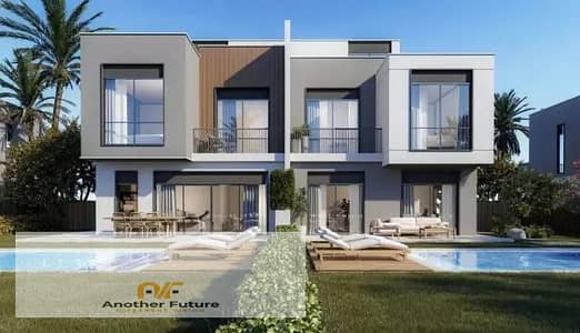 Twin House for Sale in Lake West Compound, Sheikh Zayed, directly on Waslet Dahshour.
