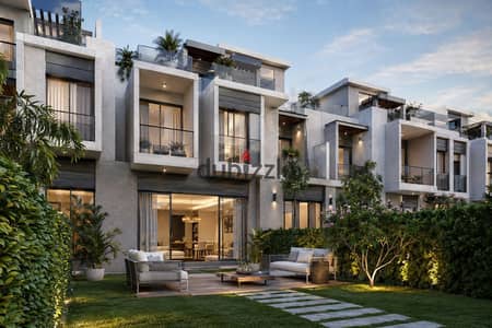 The first installment after you receive!! Townhouse 305 meters with a private garden 89 meters in Yamour New Zayed compound with a 20% down payment