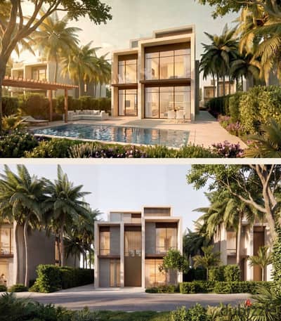 First row lagoon villa fully finished  facing north