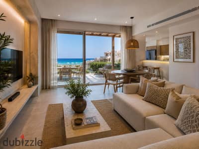 With an advance of 316 thousand only, a duplex deal at the lowest price in Ain Sokhna for sale in installments in Heaven Beach Village. . Super Lux finishing