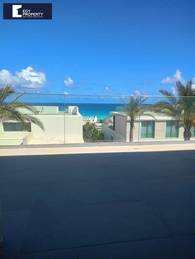 فيلا للبيع متشطبة سوبر لوكس فيو كامل علي البحر استلام فوري في مراسي باي  Marassi Bay