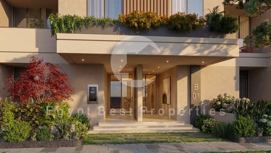 Apartment for sale - 3 bed- 3 path - on installment in Sky View Compound - Sheikh Zayed - open view to the hills = witn only 10% over 10Years