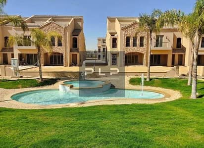 Lowest price, fully finished, ultra-super-lux townhouse, ready to move in, with a landscape view, for sale in Green Square Compound - Mostakbal City