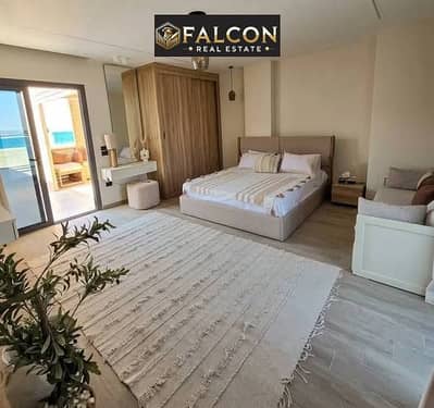 Fully finished lagoon-view chalet for sale in Alam Elrum, North Coast, by Qatari Diar.