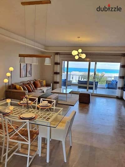 **First-Row Chalet on the Sea for Sale in La Vista Gardens, Ain Sokhna – Prime Location with a Stunning Landscape View. **