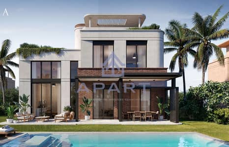 فيلا للبيع فيو مميز على لاندسكيب بالكامل بقسط 8سنين - مع مطور كبير - باقل مقدم في التجمع السادس