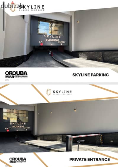 Opportunity for sale at an unbeatable price in Aloroba Compound Skyline Smouha Garage space for sale *Resale* for less than the company's price 200,000 Egyptian pounds total price of the space 850,000 inclusive of all costs including maintenance deposit and specifications and transfer garage space