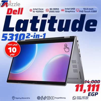 DELL latitude 5310 2IN 1 intel i5-10210Ul Ram 8G l13,3 INCH X360 Touch