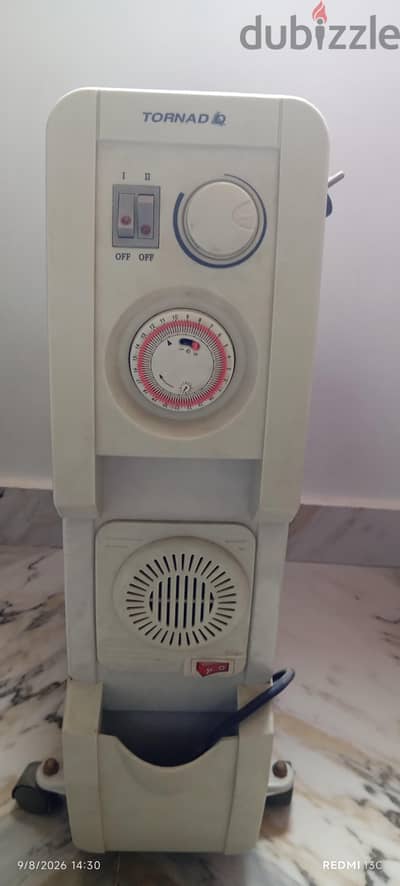 دفاية زيت تورنيدو 2400W بحالة ممتازة جداً (استعمال خفيف/كالجديدة)