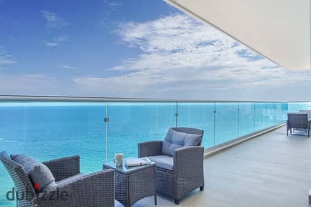 Ready to move in apartment with direct sea view fully finished for sale with the highest investment return in Alamein Towers North Coast Ready to move in apartment with direct sea view fully finished for sale with the highest investment return in Alamein Towers North Coast