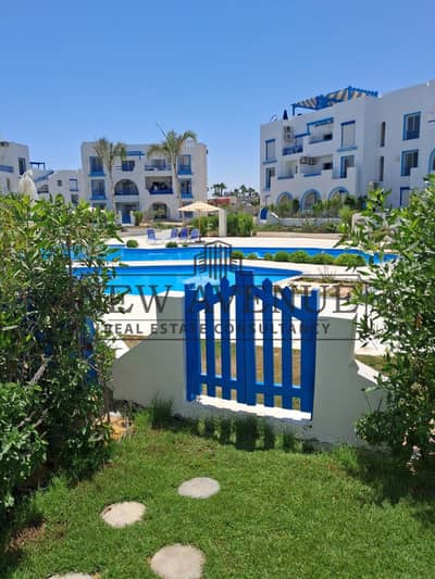 Ground chalet under market price view pool bahary fully furnished ready to move at mv ras el hekma