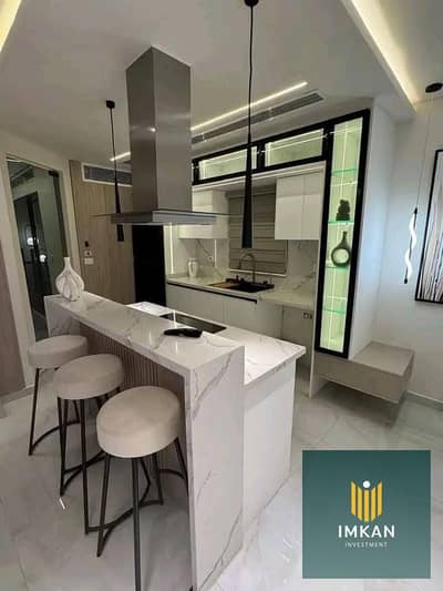 Ready for immediate handover: 3-bedroom apartment for sale in the Fifth Settlement (Mayan Compound), featuring ultra-super-lux finishing, with a down