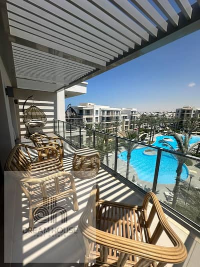Brand New Fully Furnished Chalet with Open Pool View for Rent in Marassi North Coast