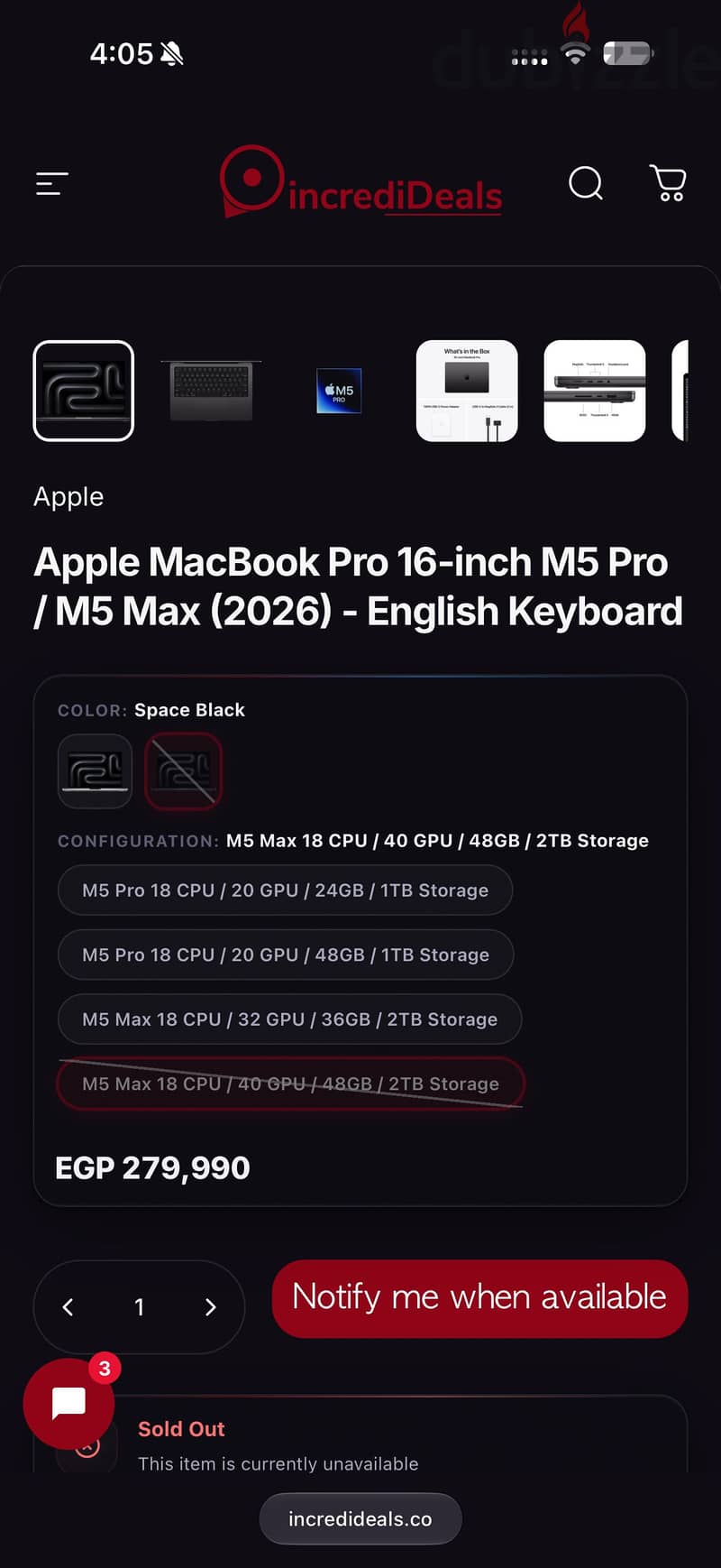 MacBook Pro M5 Max 16.2 Inch 24 MG Ram 2TB SSD 8