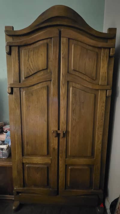 Vintage Unique massive oak wood bedroom