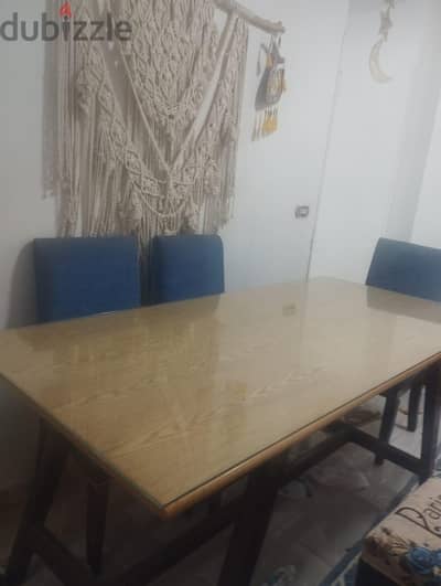 سفره  ١٨٠ ف ٩٠ فوتيه و٤ كراسي و دليسوار