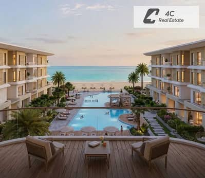 لسرعه البيع شاليه ريسيل فوريSea Shore Hyde Park الساحل الشمالي كورنر prime location Direct Lagoon View-تقسيمه مميزة