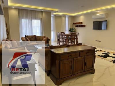 Fully furnished apartment for rent with hotel-style finishing in Andalus 2, Fifth Settlement. Prime location, open view, close to all services