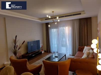 Apartment For Sale Fully Finished Super Lux with Garden Ready To Move In Cairo Festival City - New Cairo