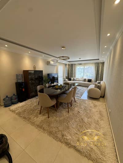 140 sqm apartment for sale in Madinaty (B10), fully furnished and equipped with appliances; features custom "Ultra Super Lux" finishing.
