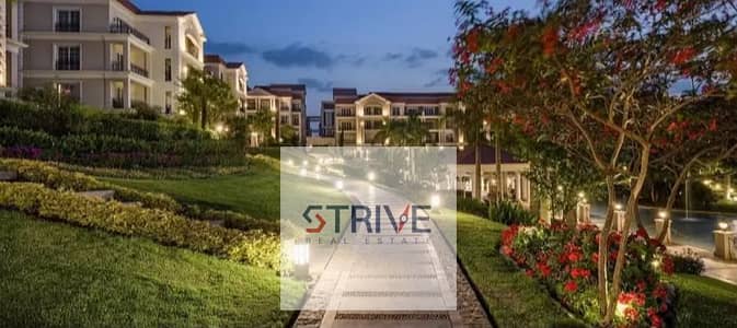 with a 40% Discount for an apartment fully finished prime location on open view in the heart of New Cairo , in compound Regent’s Square