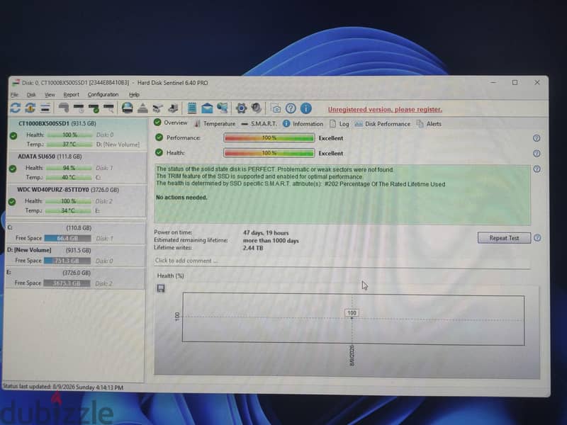 1 TB Sata SSD Crucial 2
