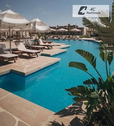 For sale at the lowest price in the compound a fully finished penthouse—complete with furniture and air conditioning—featuring a direct pool view