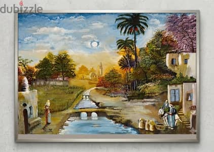 لوحات رسم يدوية بالتوقيع اكريليك كانفاس