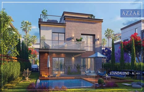 Villa for sale at Azzar Compound - New Cairo - Type A - Prime location - Pool View - Semi Finished - with basement Villa for sale at Azzar Compound - New Cairo - Type A - Prime location - Pool View - Semi Finished - with basement