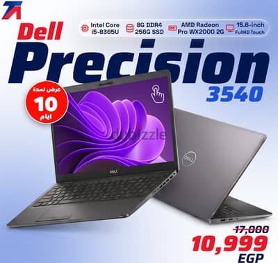 Dell Precision 3540 l i5 8365U l RAM 8GB lAMD Radeon WX2000 2G l Touch
