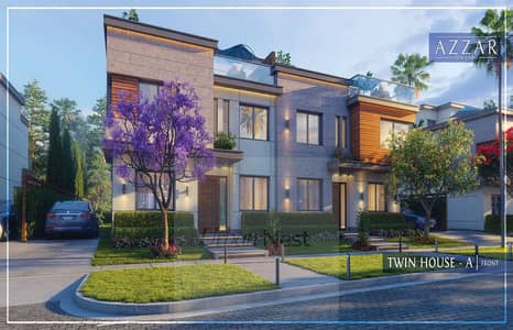 Middle Townhouse for sale - Azzar 2 - Delivered - Type A - Core and Shell - New Cairo