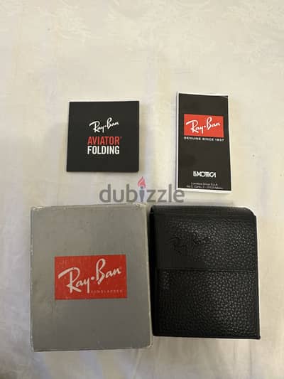 Ray-ban sunglasses aviator folding with box and all accessories