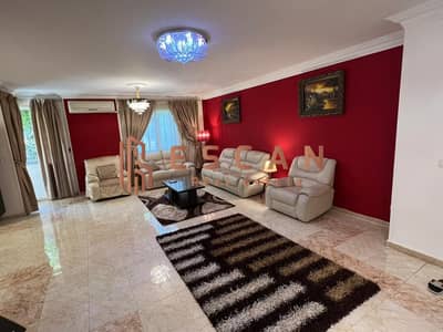 Furnished apartment for rent in Al-Rehab, super lux finishing, next to Mall 2