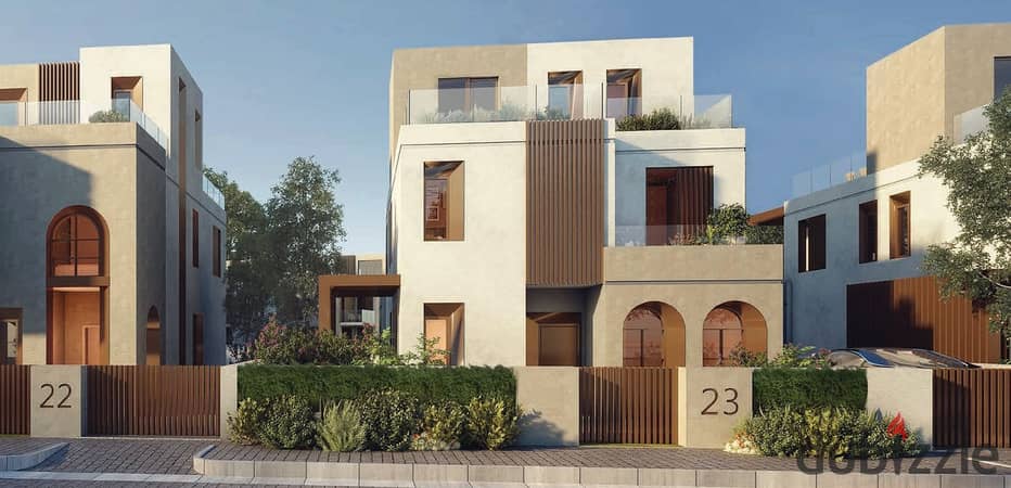 استلام 3 شهور في سوديك زايد - تاون هاوس ميدل 202 متر 3 غرف بجاردن 188 متر في VYE الشيخ زايد الجديدة