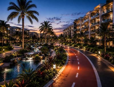 Own your apartment in Hadayek October on the Italian Quarter Road, opposite the Green River and the Tourist Promenade