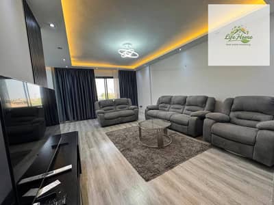 Furnished apartment for rent in Al-Rehab three bedrooms and two bathrooms near a mall and one