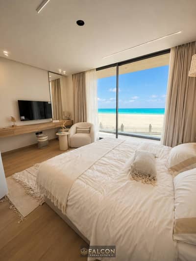 للبيع شاليه 192م + جاردن 156م ( متشطب + See View 100% ) فـ رملة بقلب راس الحكمة الساحل الشمالي Ramla North Coast