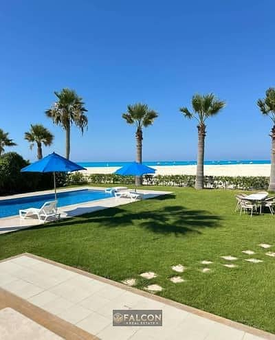 Standalone villa (first row, sea view), 6 master bedrooms, ready for immediate occupancy furnished and equipped, Dayez, El Alamein City