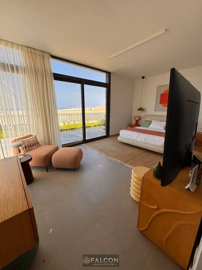 شاليه للبيع بسعر مميز جدا ( 176م - Terrace 33M ) جون راس الحكمه JUNE SODIC - صف اول لاجون + Sea View بجانب Caesar sodic و Silversands