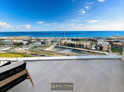 شقه للبيع في ابراج العلمين ( 217م - غرفتين ) Direct in Lagoon + sea ( تشطيب كامل - جاهزه للمعاينه ) دقايق من مزارين و الحي اللاتيني Alamein Towers