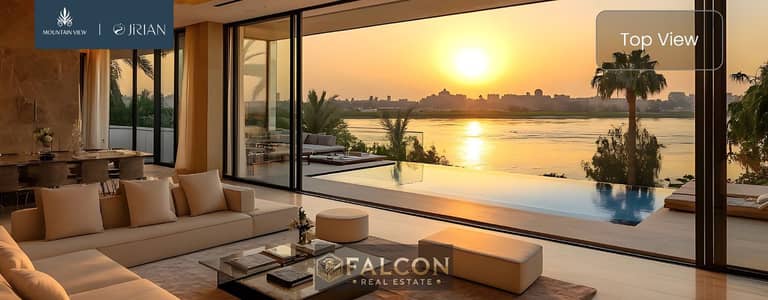 For sale, a fully finished townhouse villa at the first offering price on the banks of the Nile from Mountain View