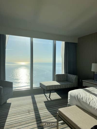 صف اول على البحر شاليه غرفتين بتشطيب فندقي ( ACs+ Furniture ) للبيع Marina بجوار Rixos و دقايق من Marassi سيدي عبدالرحمن الساحل الشمالي