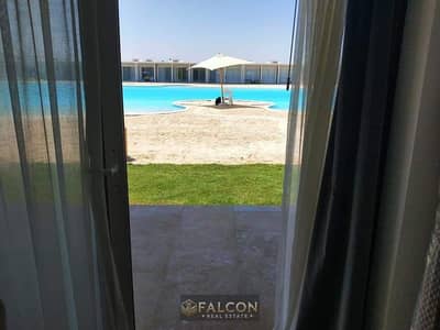 للبيع شاليه فيو بحري  Fully Finished ( ACs+ Kitchen ) في قلب راس الحكمة بجوار Fouka bay و ازها دقايق من  Silver Sand الساحل الشمالي