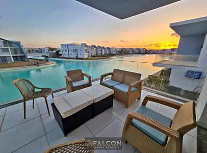 Chalet with Fabulous view of Crystal Lagoon fully finished( ultra-modern ) for sale in the heart of Ras El Hekma Bay near Hacienda north coast