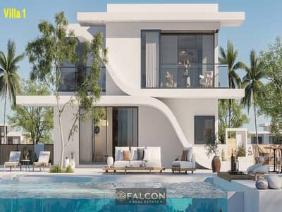 For sale: a finished villa directly on the lake at the lowest price in Salt Village, developed by Tatweer Misr, North Coast.