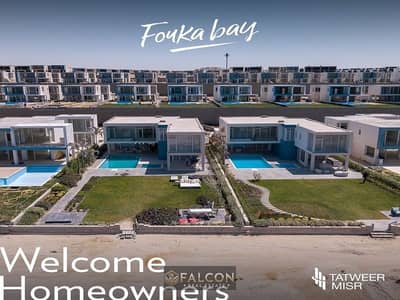 Fully finished 100m² chalet, first row by the sea in the heart of the North Coast at Fouka Bay; installment plan available over 8 years.