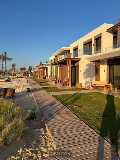 Move-in ready chalet with a direct lake view at the Zoya Ghazala Bay project, North Coast.