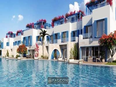 OWN NOW !! with only a 10% down payment and installments over 10 years. Finished chalet on the sea in Naia Bay, Ras El Hekma, North Coast.